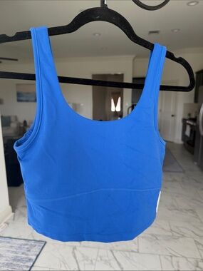 Cream Yoga Blue Women's Crop Tank Top/Bra